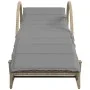 Lounger with beige synthetic rattan cushion 60x199x42 cm by vidaXL, Loungers - Ref: Foro24-368261, Price: 140,72 €, Discount: %