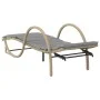 Lounger with beige synthetic rattan cushion 60x199x42 cm by vidaXL, Loungers - Ref: Foro24-368261, Price: 140,72 €, Discount: %