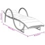 Liege mit beigem synthetischem Rattankissen 60x199x42 cm von vidaXL, Liegen - Ref: Foro24-368261, Preis: 146,06 €, Rabatt: %