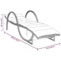 Liege mit beigem synthetischem Rattankissen 60x199x42 cm von vidaXL, Liegen - Ref: Foro24-368261, Preis: 140,72 €, Rabatt: %