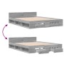 Sonoma gray engineered wood bed with drawers 120x200 cm by vidaXL, Beds and slatted bases - Ref: Foro24-3280760, Price: 171,0...