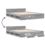Sonoma gray engineered wood bed with drawers 120x200 cm by vidaXL, Beds and slatted bases - Ref: Foro24-3280760, Price: 168,8...