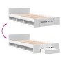 Weißes Holzwerkstoffbett mit Schublade 90x200 cm von vidaXL, Betten und Lattenroste - Ref: Foro24-3280797, Preis: 134,88 €, R...
