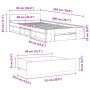 Weißes Holzwerkstoffbett mit Schublade 90x200 cm von vidaXL, Betten und Lattenroste - Ref: Foro24-3280797, Preis: 134,88 €, R...