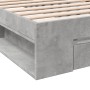 Cama con cajón madera de ingeniería gris hormigón 75x190 cm de vidaXL, Camas y somieres - Ref: Foro24-3280807, Precio: 116,28...