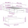 Cama con cajón madera de ingeniería gris hormigón 75x190 cm de vidaXL, Camas y somieres - Ref: Foro24-3280807, Precio: 116,28...