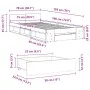Concrete gray engineered wood bed with drawer 75x190 cm by vidaXL, Beds and slatted bases - Ref: Foro24-3280807, Price: 114,8...