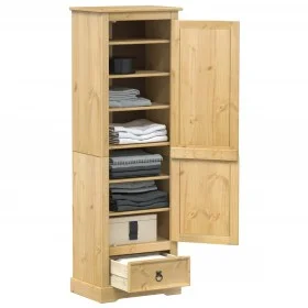 Corona Kleiderschrank aus massivem Kiefernholz 55x38x170 cm von vidaXL, Kleiderschränke - Ref: Foro24-4002767, Preis: 200,74 ...