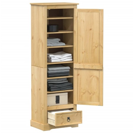 Corona Kleiderschrank aus massivem Kiefernholz 55x38x170 cm von vidaXL, Kleiderschränke - Ref: Foro24-4002767, Preis: 214,58 ...