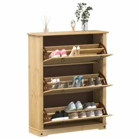 Mueble zapatero Corona madera maciza de pino 99x32x124,5 cm by vidaXL, Shoe racks and shoe organizers - Ref: Foro24-4002786, ...