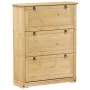 Mueble zapatero Corona madera maciza de pino 99x32x124,5 cm de vidaXL, Zapateros y organizadores de calzado - Ref: Foro24-400...