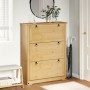 Mueble zapatero Corona madera maciza de pino 99x32x124,5 cm de vidaXL, Zapateros y organizadores de calzado - Ref: Foro24-400...