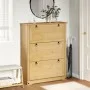 Mueble zapatero Corona madera maciza de pino 99x32x124,5 cm de vidaXL, Zapateros y organizadores de calzado - Ref: Foro24-400...