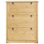 Mueble zapatero Corona madera maciza de pino 99x32x124,5 cm de vidaXL, Zapateros y organizadores de calzado - Ref: Foro24-400...