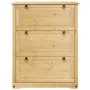 Mueble zapatero Corona madera maciza de pino 99x32x124,5 cm de vidaXL, Zapateros y organizadores de calzado - Ref: Foro24-400...