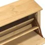 Mueble zapatero Corona madera maciza de pino 99x32x124,5 cm de vidaXL, Zapateros y organizadores de calzado - Ref: Foro24-400...