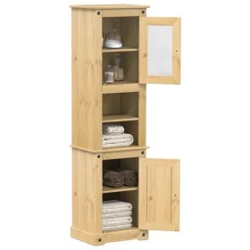 Badezimmerschrank «Corona» aus massivem Kiefernholz 50x40x185 cm von vidaXL, Badezimmermöbel - Ref: Foro24-4002792, Preis: 20...