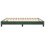 Estructura cama sin colchón terciopelo verde oscuro 160x200 cm