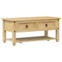 Corona coffee table with drawers solid pine wood 100x48x45 cm by vidaXL, Coffee table - Ref: Foro24-4002773, Price: 120,12 €,...