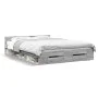 Cama con cajones madera de ingeniería gris Sonoma 135x190 cm de vidaXL, Camas y somieres - Ref: Foro24-3280774, Precio: 152,7...