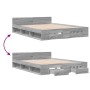 Sonoma gray engineered wood bed with drawers 135x190 cm by vidaXL, Beds and slatted bases - Ref: Foro24-3280774, Price: 154,6...