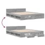 Cama con cajones madera ingeniería gris Sonoma 120x190 cm de vidaXL, Camas y somieres - Ref: Foro24-3280781, Precio: 149,29 €...