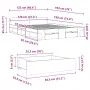 Cama con cajones madera ingeniería gris Sonoma 120x190 cm de vidaXL, Camas y somieres - Ref: Foro24-3280781, Precio: 149,29 €...