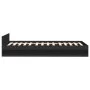Black engineered wood bed with drawer 75x190 cm by vidaXL, Beds and slatted bases - Ref: Foro24-3280805, Price: 120,61 €, Dis...