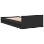 Black engineered wood bed with drawer 75x190 cm by vidaXL, Beds and slatted bases - Ref: Foro24-3280805, Price: 120,61 €, Dis...
