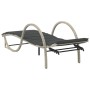 Liegestühle mit Tisch 2 Stück in hellem grauen Kunststoff-Rattan von vidaXL, Liegen - Ref: Foro24-368268, Preis: 271,89 €, Ra...