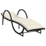 Liegestühle mit Tisch 2 Stück in schwarzem synthetischem Rattan von vidaXL, Liegen - Ref: Foro24-368263, Preis: 262,23 €, Rab...
