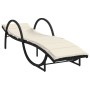 Liegestühle mit Tisch 2 Stück in schwarzem synthetischem Rattan von vidaXL, Liegen - Ref: Foro24-368263, Preis: 266,30 €, Rab...