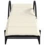 Liegestühle mit Tisch 2 Stück in schwarzem synthetischem Rattan von vidaXL, Liegen - Ref: Foro24-368263, Preis: 262,23 €, Rab...