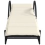Liegestühle mit Tisch 2 Stück in schwarzem synthetischem Rattan von vidaXL, Liegen - Ref: Foro24-368263, Preis: 266,30 €, Rab...