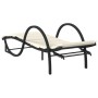 Liegestühle mit Tisch 2 Stück in schwarzem synthetischem Rattan von vidaXL, Liegen - Ref: Foro24-368263, Preis: 266,30 €, Rab...