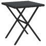Liegestühle mit Tisch 2 Stück in schwarzem synthetischem Rattan von vidaXL, Liegen - Ref: Foro24-368263, Preis: 266,30 €, Rab...