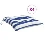 Chair cushions 4 pcs blue and white striped fabric 40x40x7 cm by vidaXL, Cushions for chairs and sofas - Ref: Foro24-361487, ...