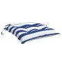 Cojines de silla 4 uds tela a rayas azul y blanco 40x40x7 cm de vidaXL, Cojines para sillas y sofás - Ref: Foro24-361487, Pre...