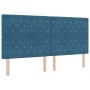 Estructura de cama Azul oscuro 200 x 200 cm Terciopelo