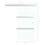 ESG glass and silver aluminum sliding door 90x205 cm by vidaXL, Doors - Ref: Foro24-288059, Price: 259,99 €, Discount: %