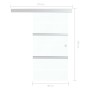 Schiebetür aus ESG-Glas und silbernem Aluminium, 90 x 205 cm von vidaXL, Türen - Ref: Foro24-288059, Preis: 265,16 €, Rabatt: %