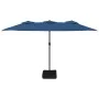 Doppelschirm mit hellblauen LED-Lichtern 449x245 cm von vidaXL, Sonnenschirme - Ref: Foro24-362960, Preis: 203,67 €, Rabatt: %