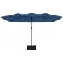 Doppelschirm mit hellblauen LED-Lichtern 449x245 cm von vidaXL, Sonnenschirme - Ref: Foro24-362960, Preis: 203,67 €, Rabatt: %