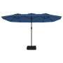 Double umbrella with light blue LED lights 449x245 cm by vidaXL, Umbrellas - Ref: Foro24-362960, Price: 227,43 €, Discount: %