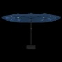 Doppelschirm mit hellblauen LED-Lichtern 449x245 cm von vidaXL, Sonnenschirme - Ref: Foro24-362960, Preis: 227,43 €, Rabatt: %