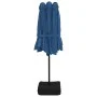 Double umbrella with light blue LED lights 449x245 cm by vidaXL, Umbrellas - Ref: Foro24-362960, Price: 207,72 €, Discount: %
