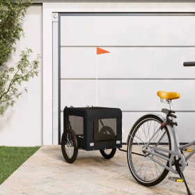 Haustier-Fahrradanhänger, Eisen-Oxford-Stoff, Schwarz von vidaXL, Kinderwagen für Haustiere - Ref: Foro24-93926, Preis: 115,1...