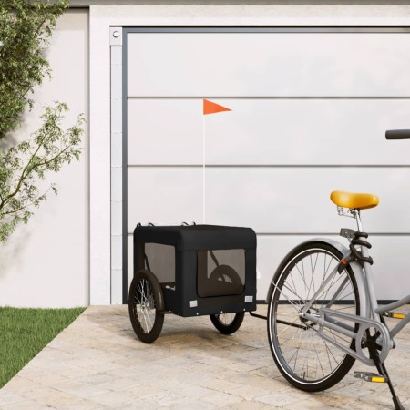 Haustier-Fahrradanhänger, Eisen-Oxford-Stoff, Schwarz von vidaXL, Kinderwagen für Haustiere - Ref: Foro24-93926, Preis: 115,1...