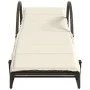 Lounger with brown synthetic rattan cushion 60x199x42 cm by vidaXL, Loungers - Ref: Foro24-368258, Price: 162,39 €, Discount: %