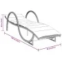 Lounger with brown synthetic rattan cushion 60x199x42 cm by vidaXL, Loungers - Ref: Foro24-368258, Price: 162,39 €, Discount: %